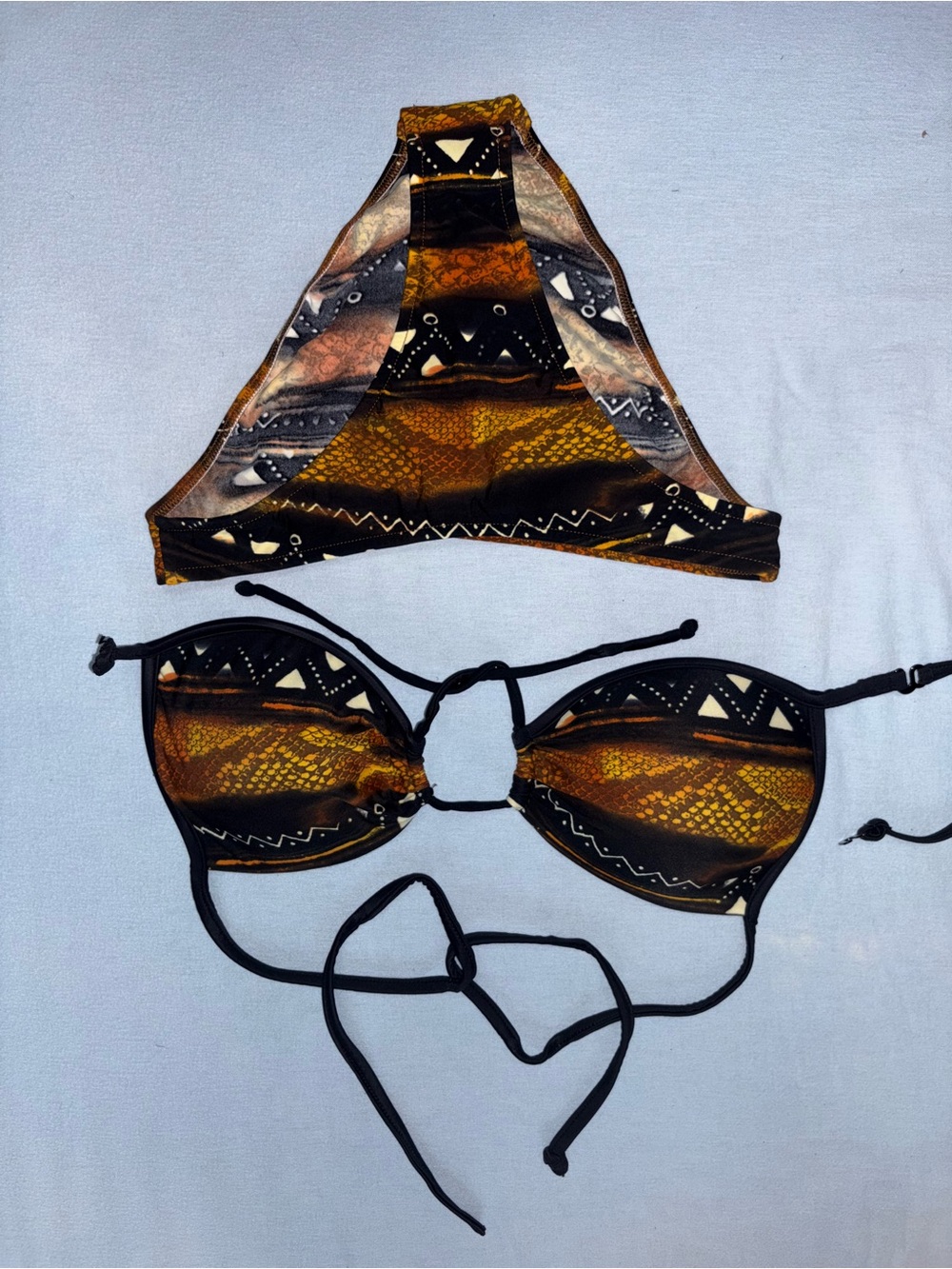 VENUS Brown and Black Patterned Two-Piece Bikini